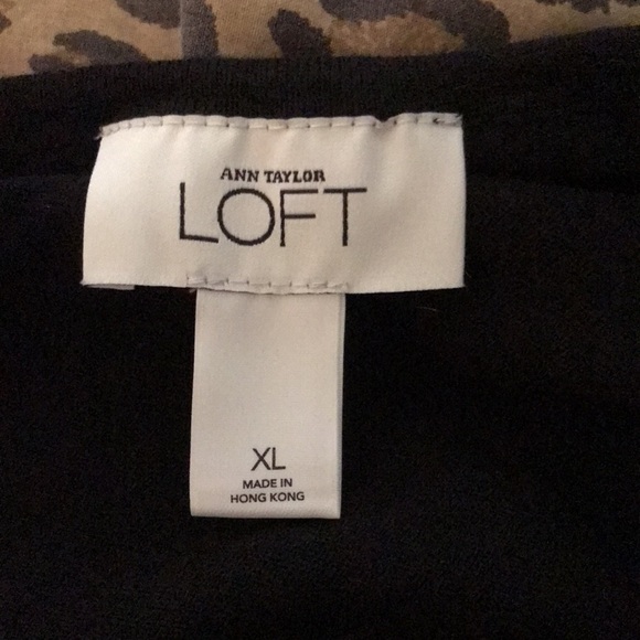 Ann Taylor Loft  size XL black knit halter with sequin front ties at neck - Picture 7 of 14